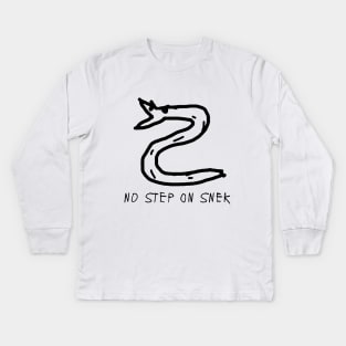 Don't Step on Snek Kids Long Sleeve T-Shirt